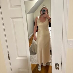 Reformation ivory satin dress